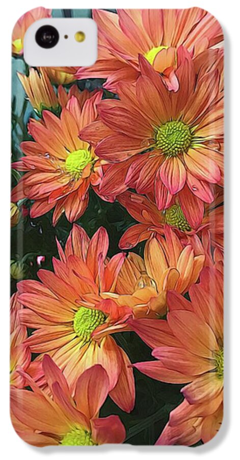 Cream and Pink watered Flowers - Phone Case