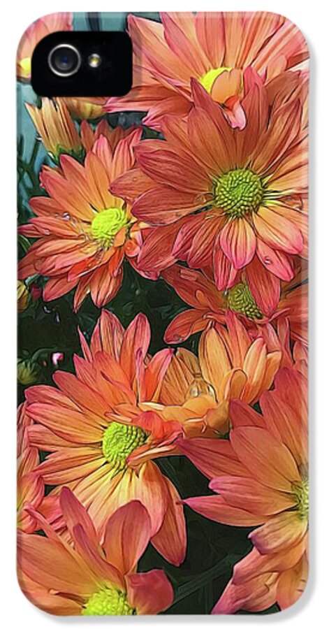 Cream and Pink watered Flowers - Phone Case
