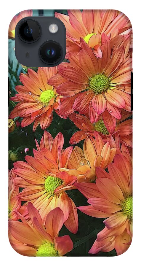 Cream and Pink watered Flowers - Phone Case