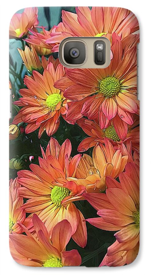 Cream and Pink watered Flowers - Phone Case