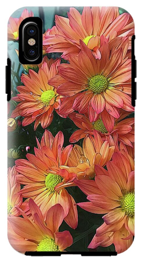 Cream and Pink watered Flowers - Phone Case