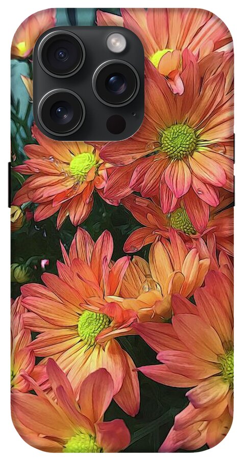 Cream and Pink watered Flowers - Phone Case
