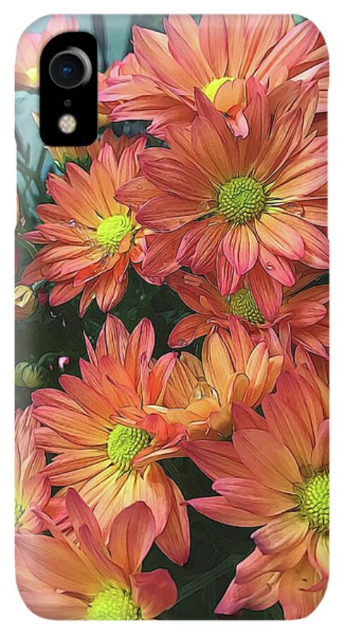 Cream and Pink watered Flowers - Phone Case