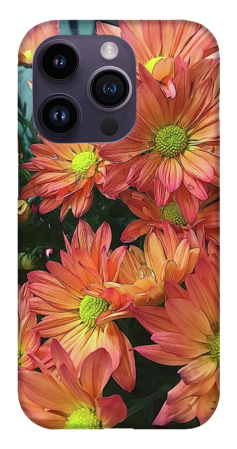 Cream and Pink watered Flowers - Phone Case