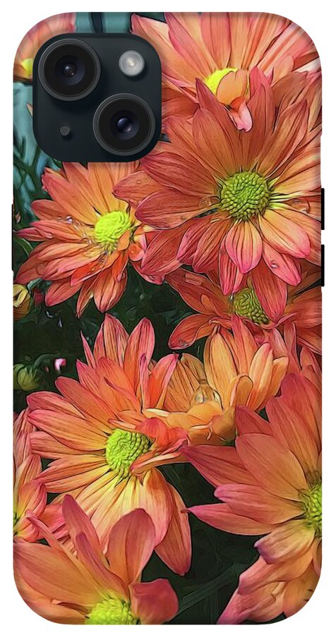 Cream and Pink watered Flowers - Phone Case