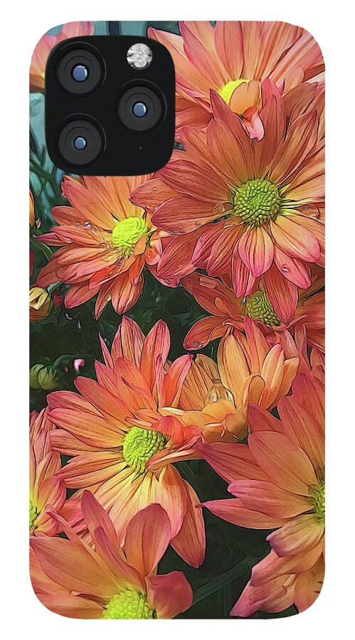 Cream and Pink watered Flowers - Phone Case
