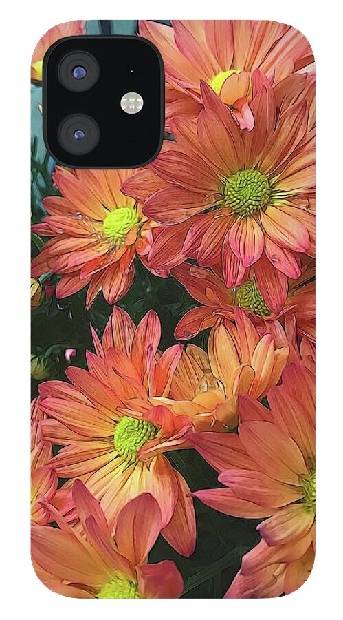 Cream and Pink watered Flowers - Phone Case