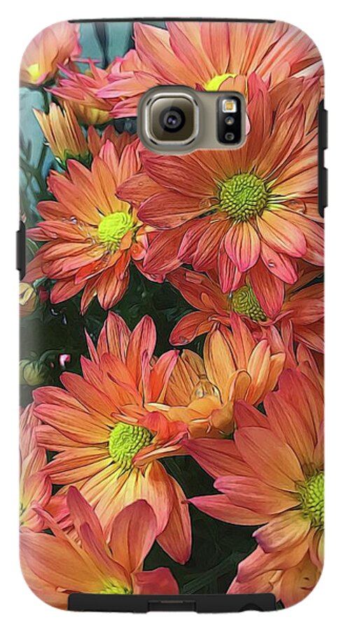Cream and Pink watered Flowers - Phone Case