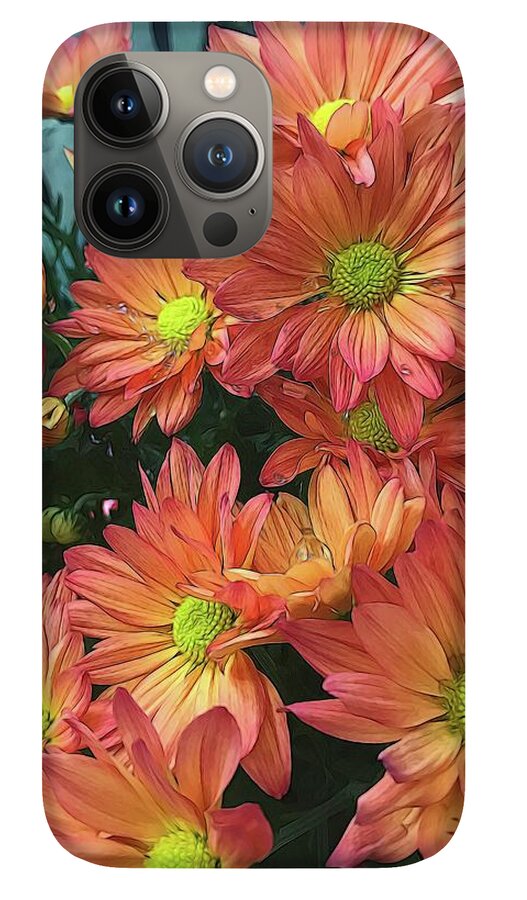 Cream and Pink watered Flowers - Phone Case