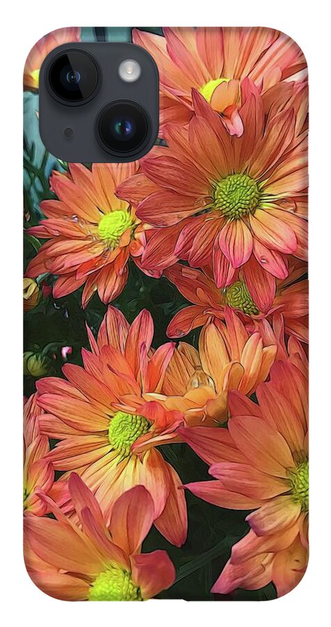 Cream and Pink watered Flowers - Phone Case