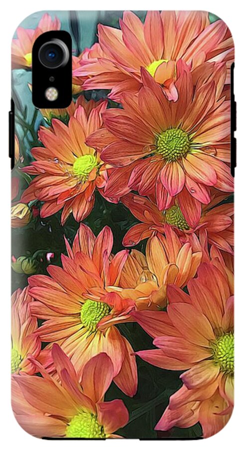 Cream and Pink watered Flowers - Phone Case