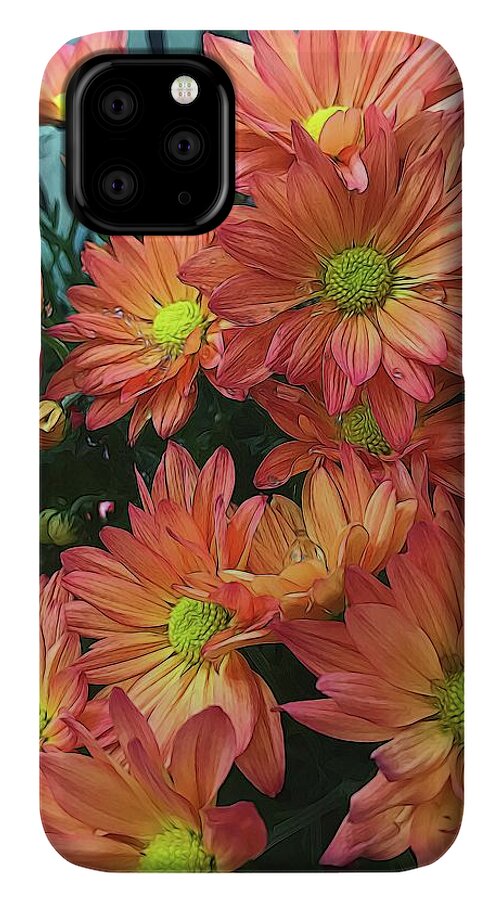 Cream and Pink watered Flowers - Phone Case