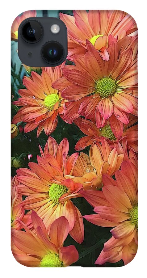 Cream and Pink watered Flowers - Phone Case