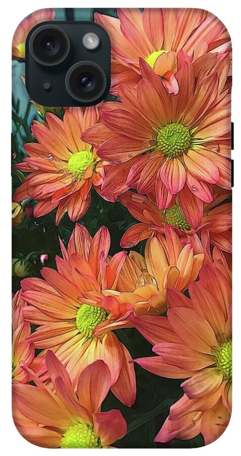 Cream and Pink watered Flowers - Phone Case