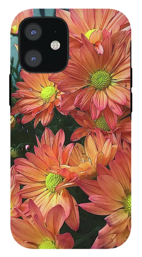 Cream and Pink watered Flowers - Phone Case