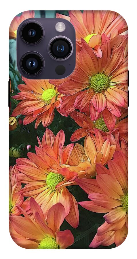 Cream and Pink watered Flowers - Phone Case