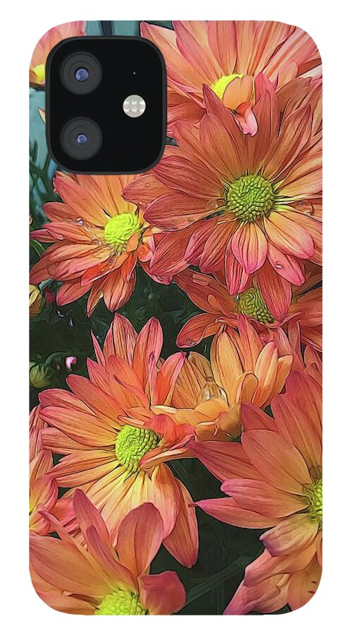 Cream and Pink watered Flowers - Phone Case