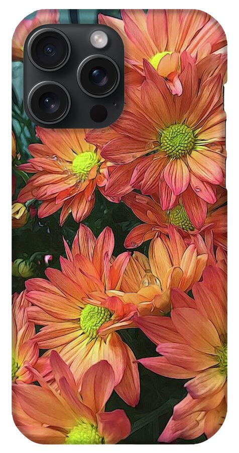 Cream and Pink watered Flowers - Phone Case