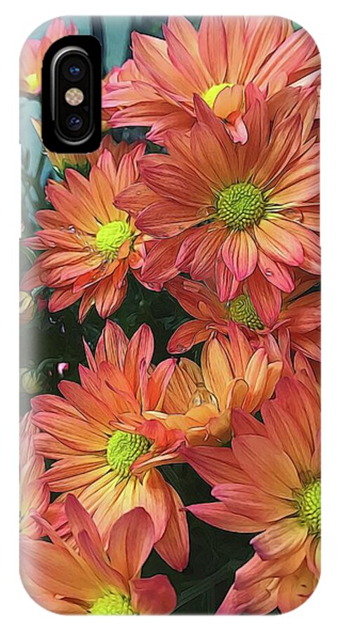 Cream and Pink watered Flowers - Phone Case
