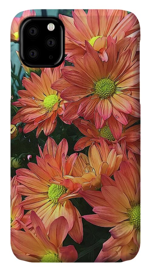 Cream and Pink watered Flowers - Phone Case