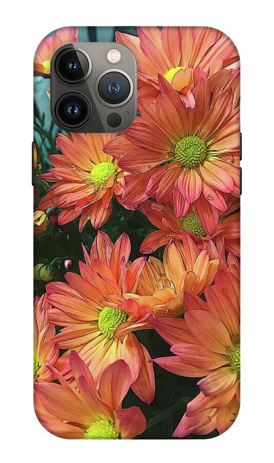 Cream and Pink watered Flowers - Phone Case