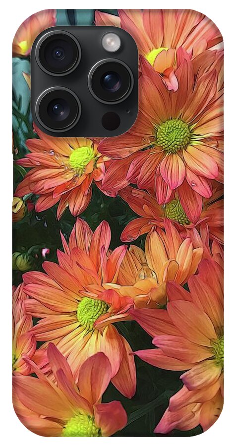 Cream and Pink watered Flowers - Phone Case
