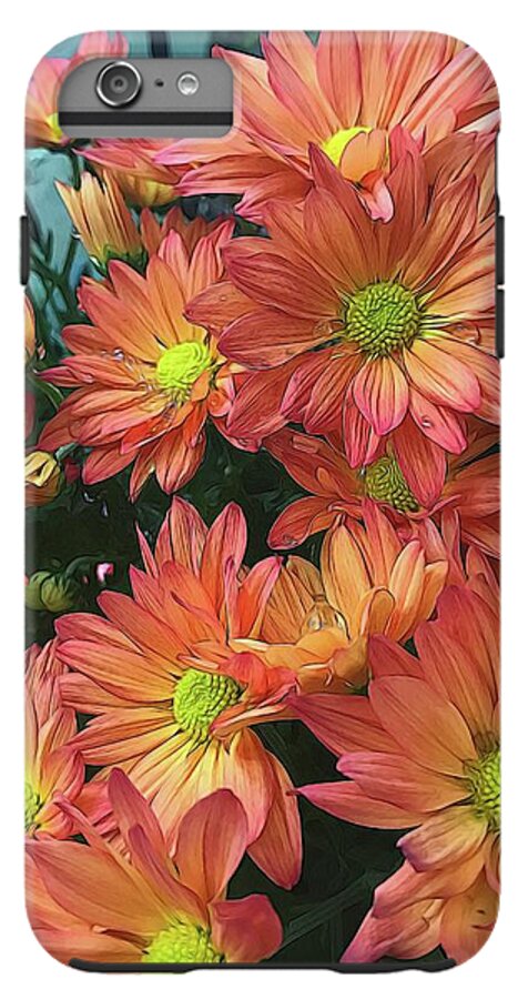 Cream and Pink watered Flowers - Phone Case