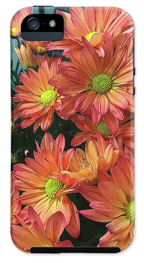 Cream and Pink watered Flowers - Phone Case
