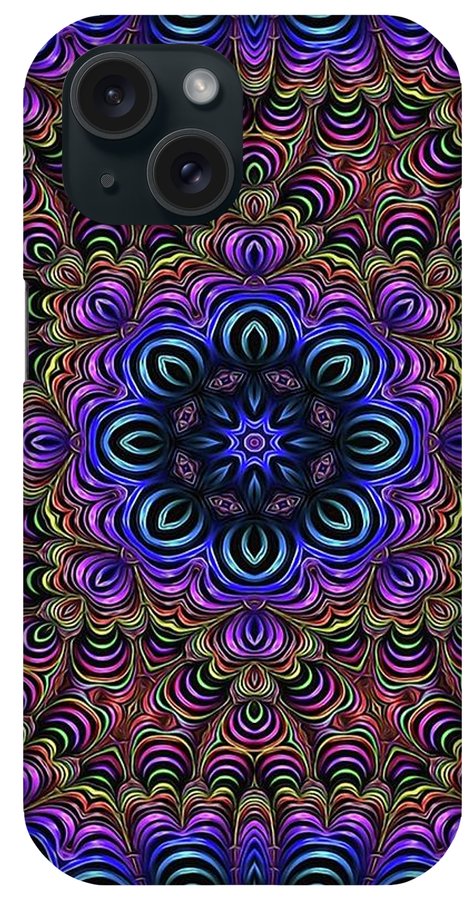 Curly Purple Fractal Kaleidoscope - Phone Case