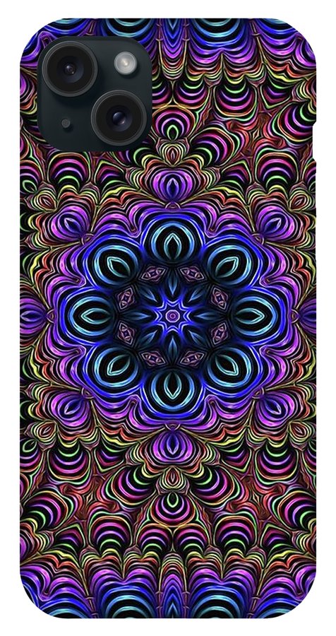 Curly Purple Fractal Kaleidoscope - Phone Case