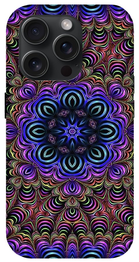 Curly Purple Fractal Kaleidoscope - Phone Case