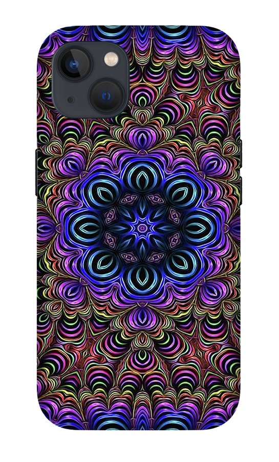 Curly Purple Fractal Kaleidoscope - Phone Case