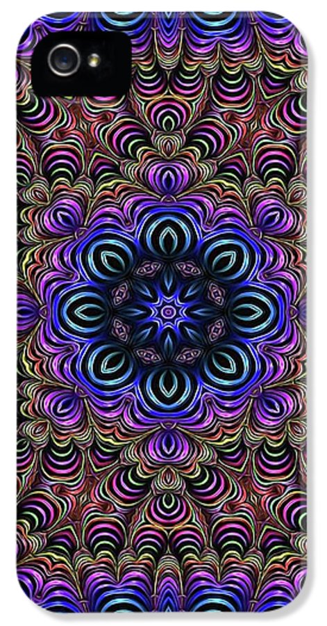Curly Purple Fractal Kaleidoscope - Phone Case