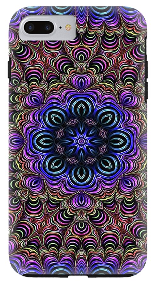 Curly Purple Fractal Kaleidoscope - Phone Case