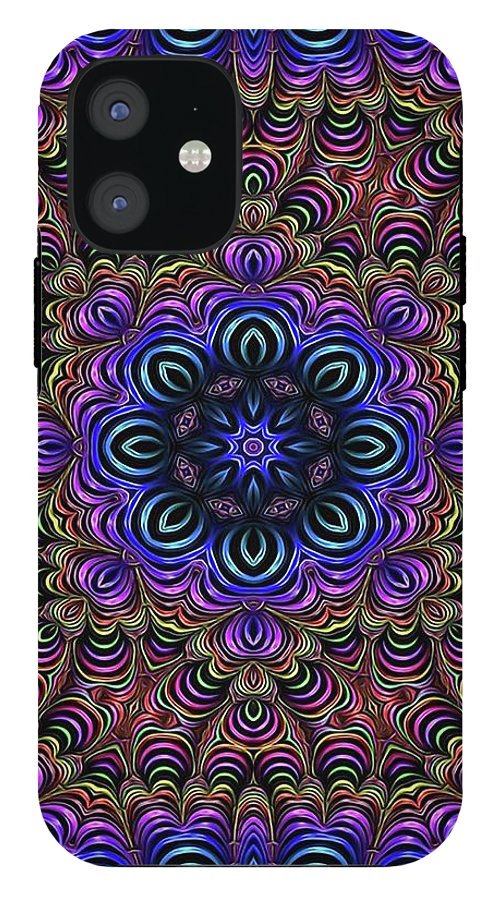 Curly Purple Fractal Kaleidoscope - Phone Case