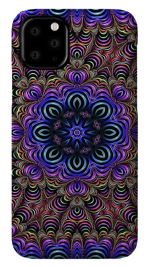 Curly Purple Fractal Kaleidoscope - Phone Case