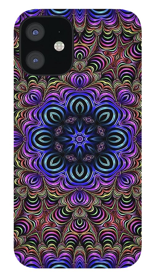 Curly Purple Fractal Kaleidoscope - Phone Case