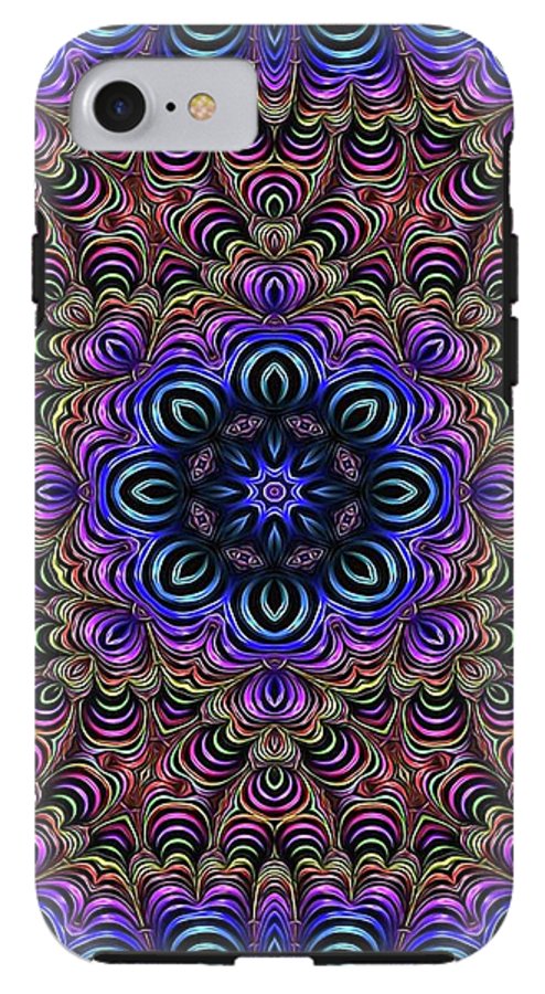 Curly Purple Fractal Kaleidoscope - Phone Case