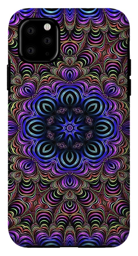Curly Purple Fractal Kaleidoscope - Phone Case