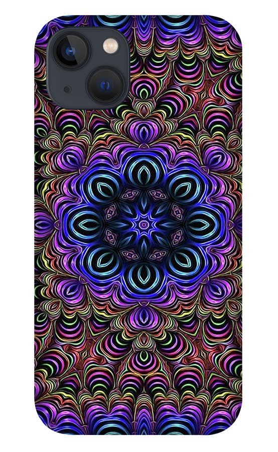 Curly Purple Fractal Kaleidoscope - Phone Case