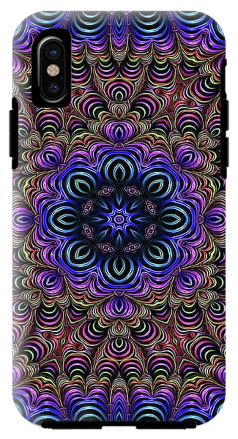Curly Purple Fractal Kaleidoscope - Phone Case