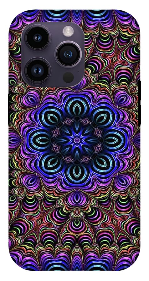 Curly Purple Fractal Kaleidoscope - Phone Case