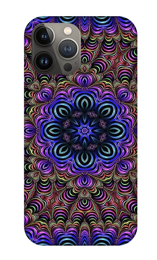 Curly Purple Fractal Kaleidoscope - Phone Case