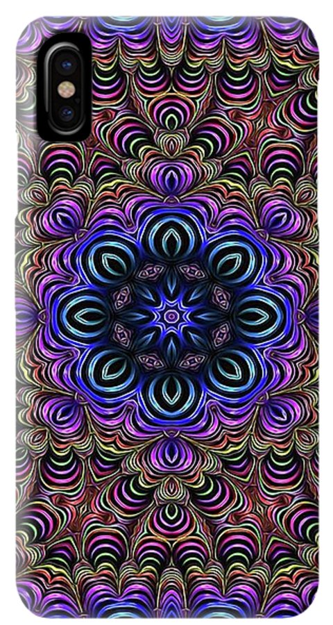 Curly Purple Fractal Kaleidoscope - Phone Case
