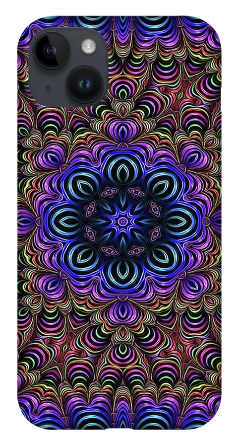 Curly Purple Fractal Kaleidoscope - Phone Case