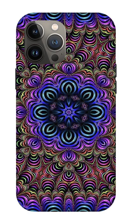 Curly Purple Fractal Kaleidoscope - Phone Case