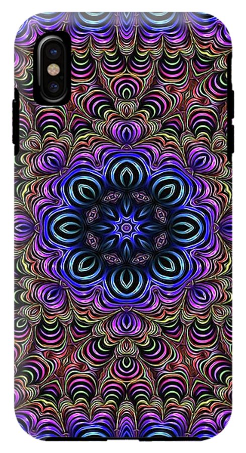 Curly Purple Fractal Kaleidoscope - Phone Case