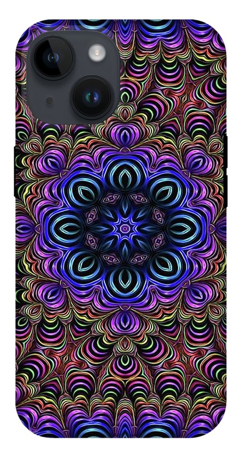 Curly Purple Fractal Kaleidoscope - Phone Case