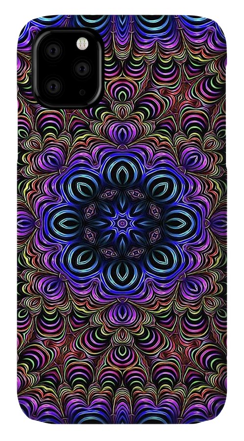 Curly Purple Fractal Kaleidoscope - Phone Case