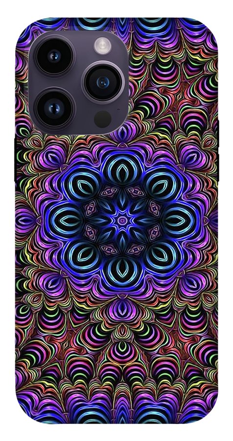 Curly Purple Fractal Kaleidoscope - Phone Case